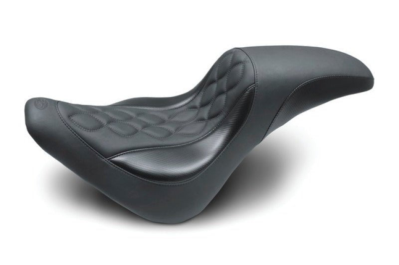 Mustang 18 - 21 Harley Softail Slim Tripper Fastback 1PC Seat - Black - JDMuscleShop the look 2mmp75065