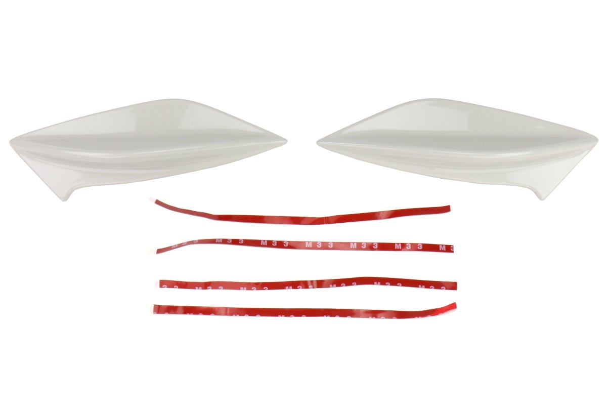 OLM STI Spoiler Side Fins - Crystal White Pearl / Halo - 2015 - 2021 Subaru WRX / STI - JDMuscleOLMOLM15STIFIN-K1X