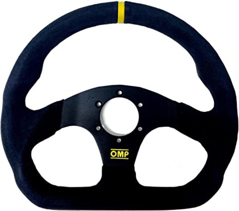 OMP Superquadro Steering Wheel - Small Spokes - Suede | Black - JDMuscleSPKompOD0-1990-071