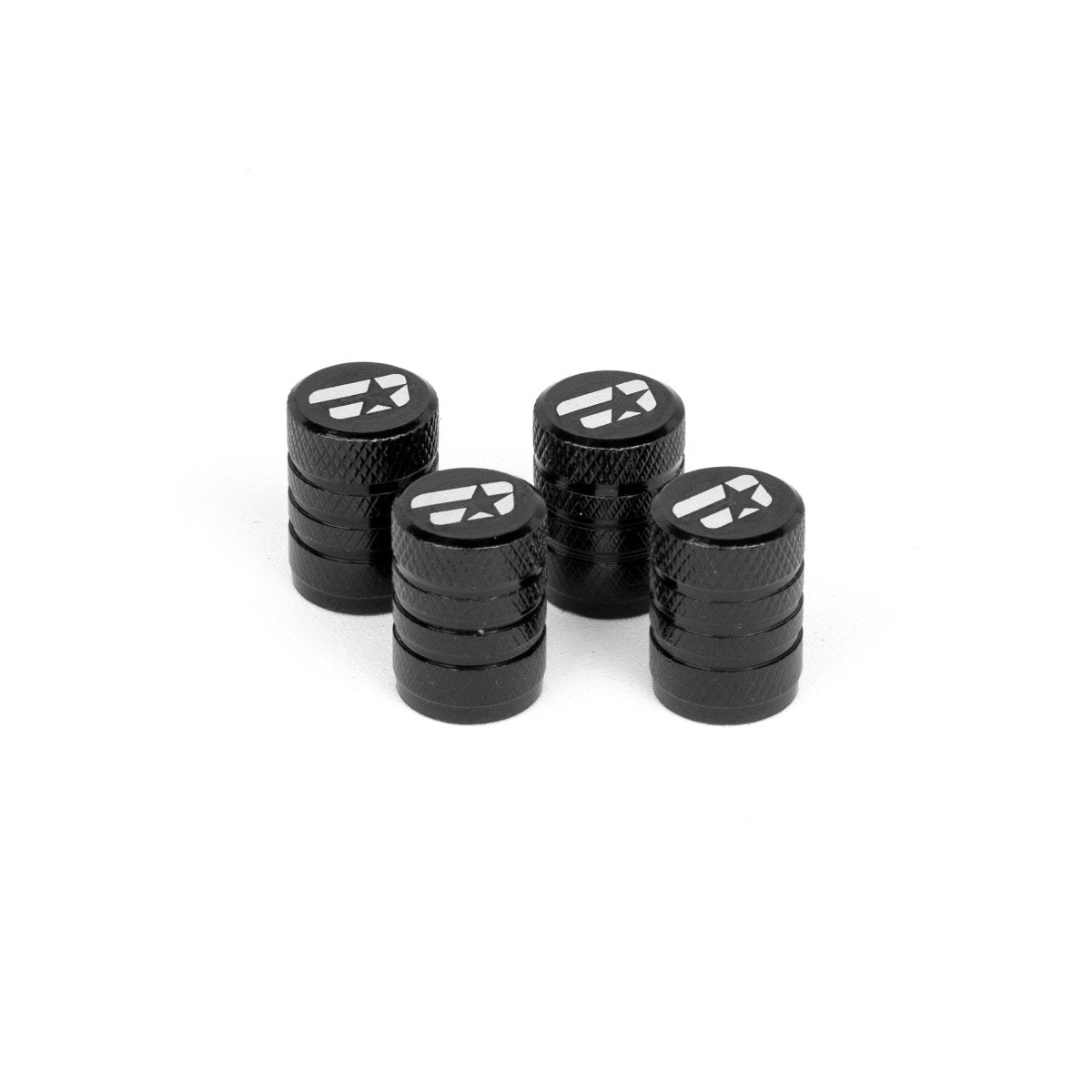 OVERTAKE Aluminum Valve Stem Caps - Universal Black - JDMuscleAccessoriesA10358BLK