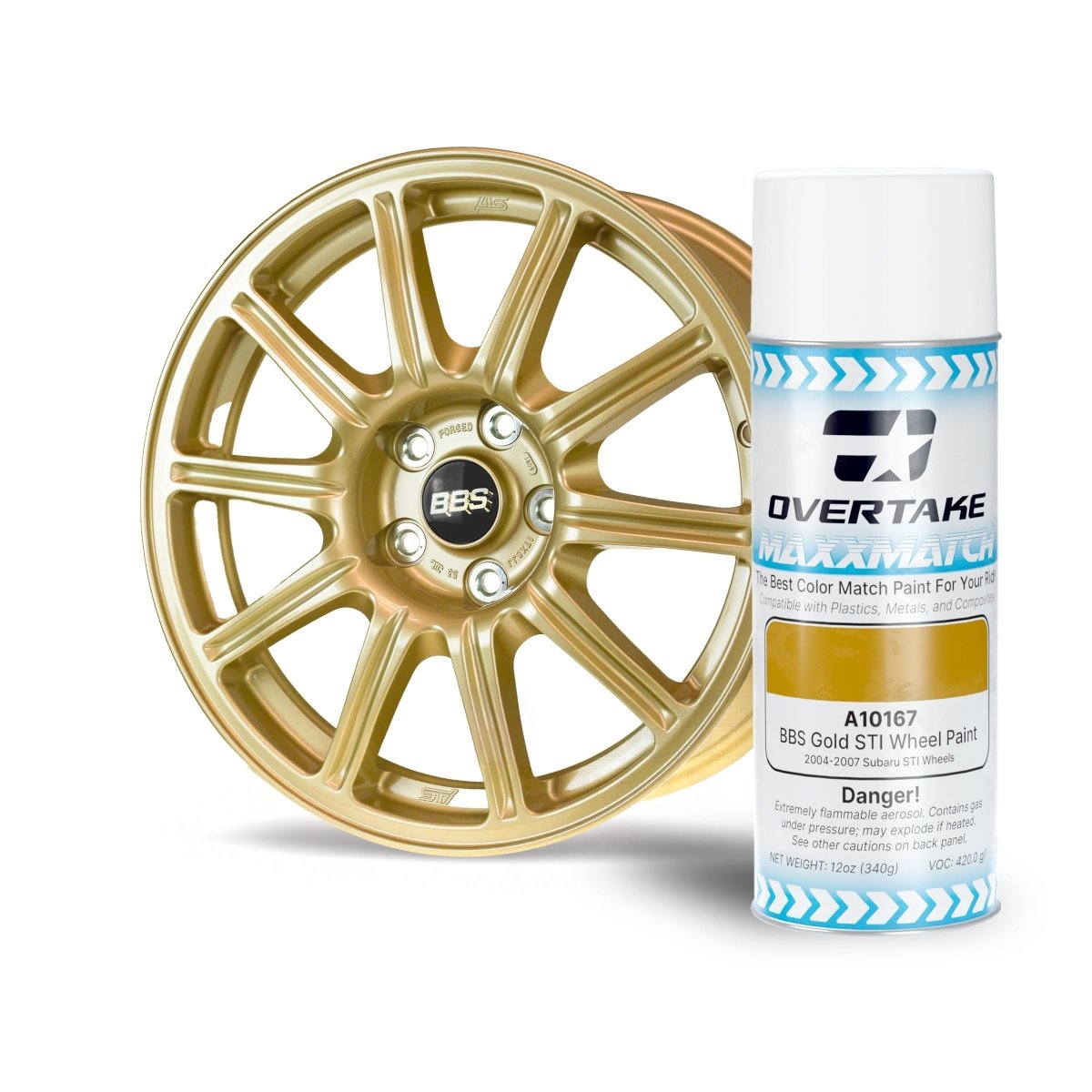 OVERTAKE MaxxMatch Paint - BBS Gold Wheel Paint 12oz. Can - JDMuscleExterior & BodyA10167