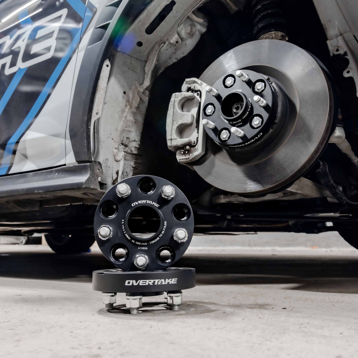 OVERTAKE Wheel Spacers - Pair - 25mm 5x100 - Subaru 2002-2014 WRX, 2004 STI, 2013-2026 BRZ/GR86, and more