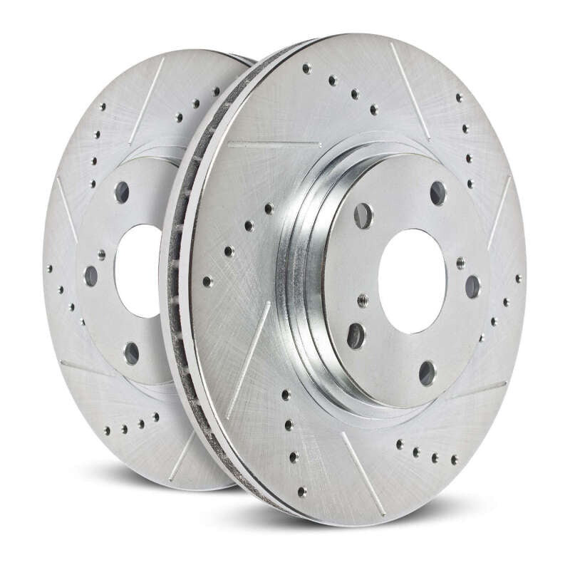 Power Stop 94 - 01 Ford Mustang Front Evolution Drilled & Slotted Rotors - Pair | psbAR8144XPR - JDMuscleSPK386201