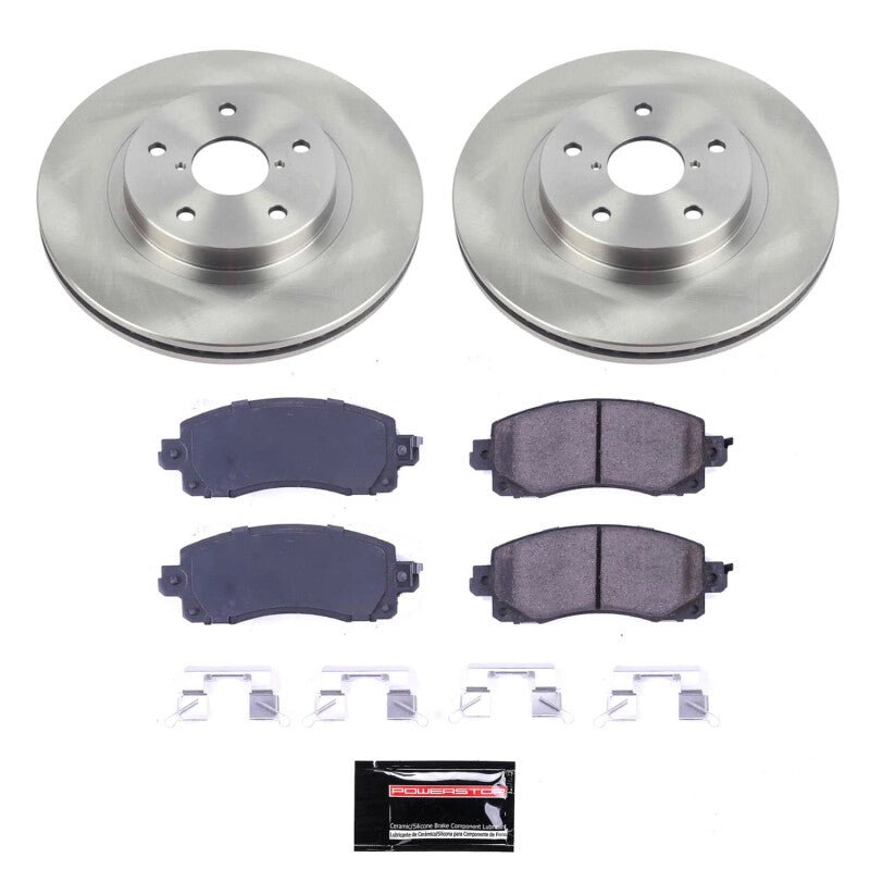 PowerStop 19 - 22 Subaru Forester Front Semi - Coated Rotor Kit PSBSC8480 - JDMuscleSPK758852