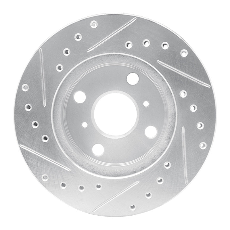 R1 Concepts 86 - 89 Toyota Celica Front Right Drilled & Slotted Silver Brake Rotor | rncEDZ - 76026R - JDMuscleSPK987496