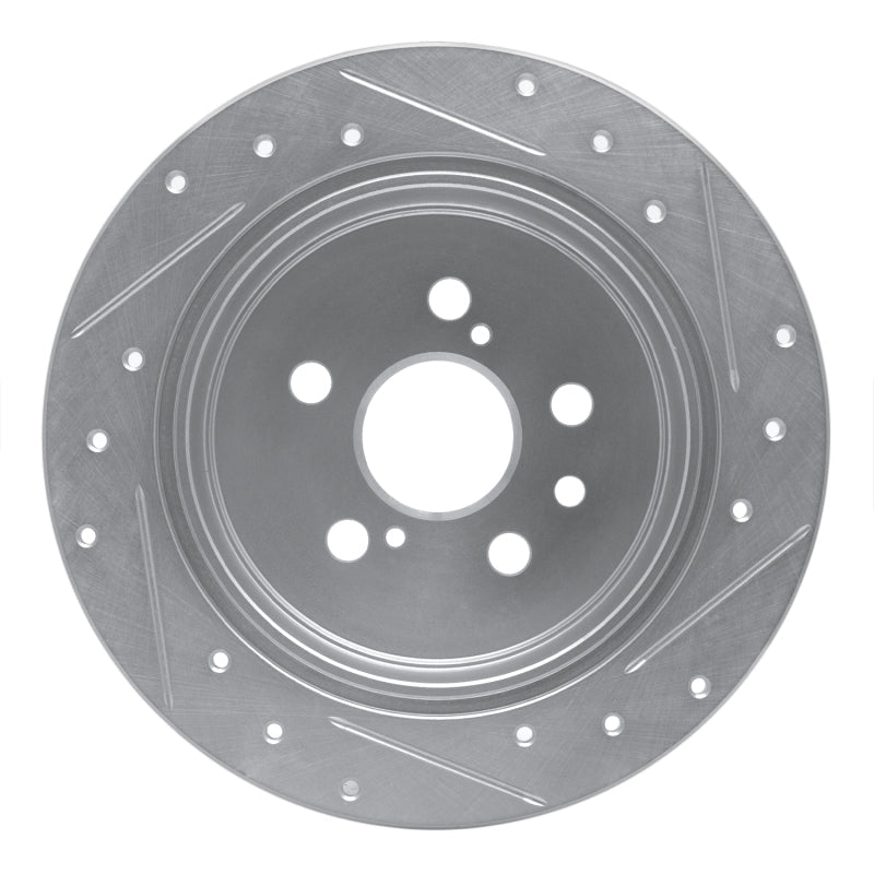R1 Concepts 96 - 99 Toyota Celica Rear Left Drilled & Slotted Silver Brake Rotor | rncEDZ - 76066L - JDMuscleSPK987555