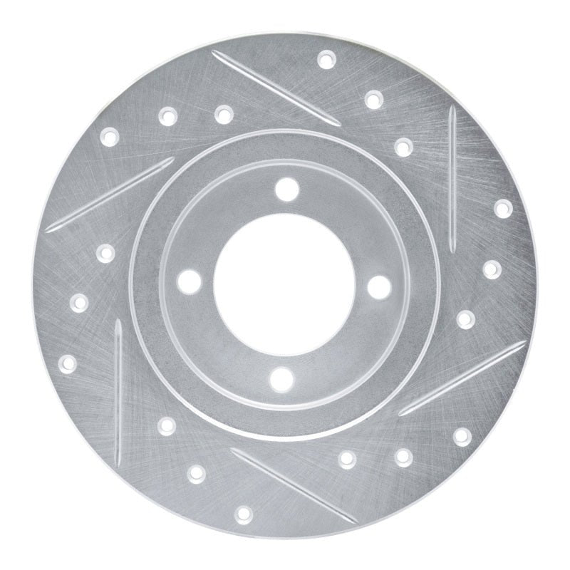 R1 Concepts Front Left Drilled & Slotted Silver Brake Rotor for 1980 - 1983 Toyota Corolla (US/Canada) | rncEDZ - 76006L - JDMuscleSPK987463