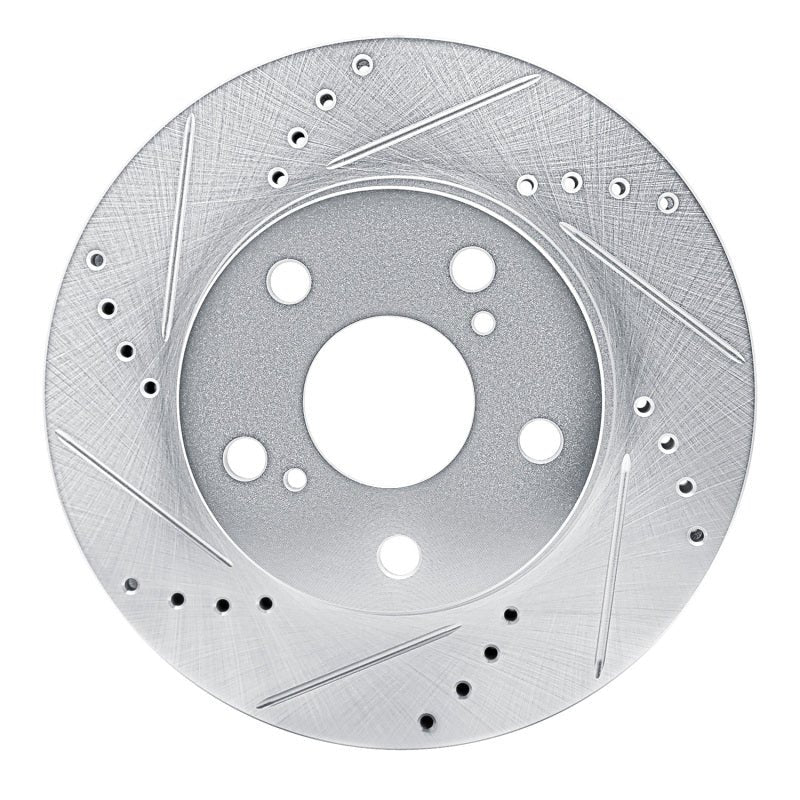 R1 Concepts Front Left Drilled & Slotted Silver Brake Rotor for Toyota Hilux (Mexico) 2013 - 2019 | rncEDZ - 92042L - JDMuscleSPK987928
