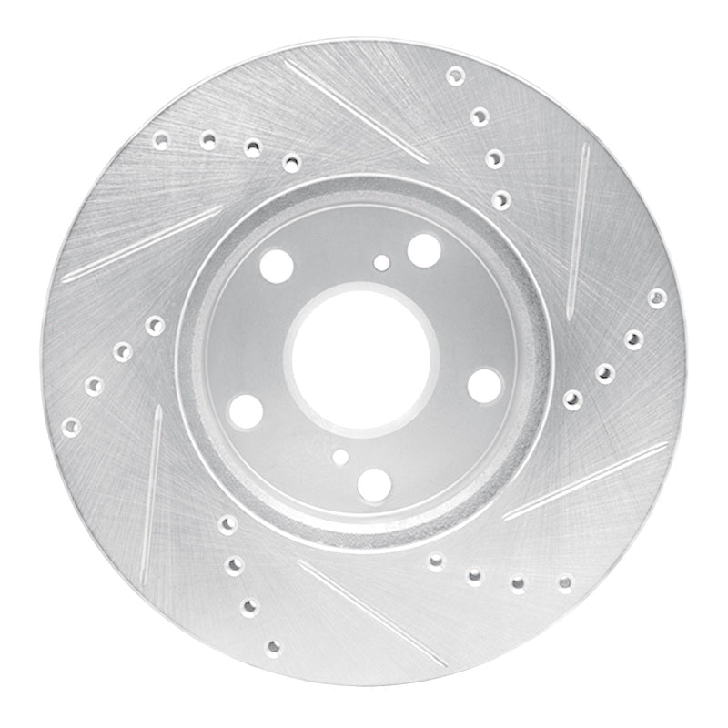 R1 Concepts Front Left Drilled & Slotted Silver Brake Rotor for Toyota Tacoma 2005 - 2015 | rncEDZ - 76133L - JDMuscleSPK987645
