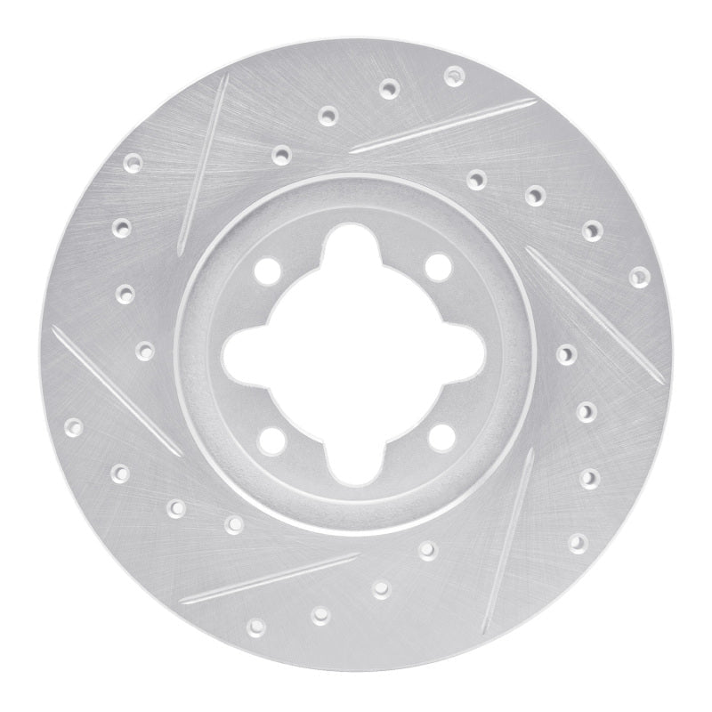 R1 Concepts Front Right Drilled & Slotted Silver Brake Rotor for 1982 - 1985 Toyota Celica | rncEDZ - 76013R - JDMuscleSPK987474