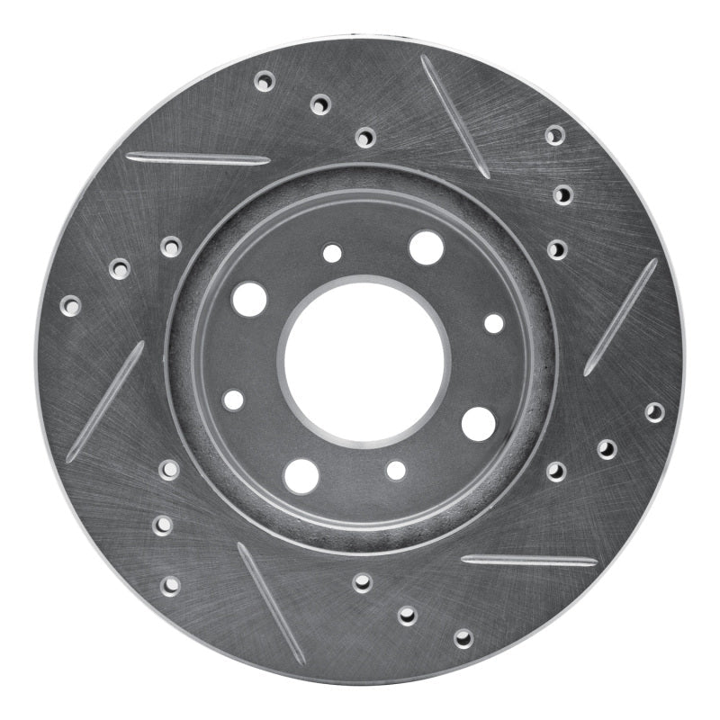 R1 Concepts Honda Civic Del Sol Front Left Drilled & Slotted Silver Brake Rotor - Part RNCEDZ - 59018L | rncEDZ - 59018L - JDMuscleSPK977270