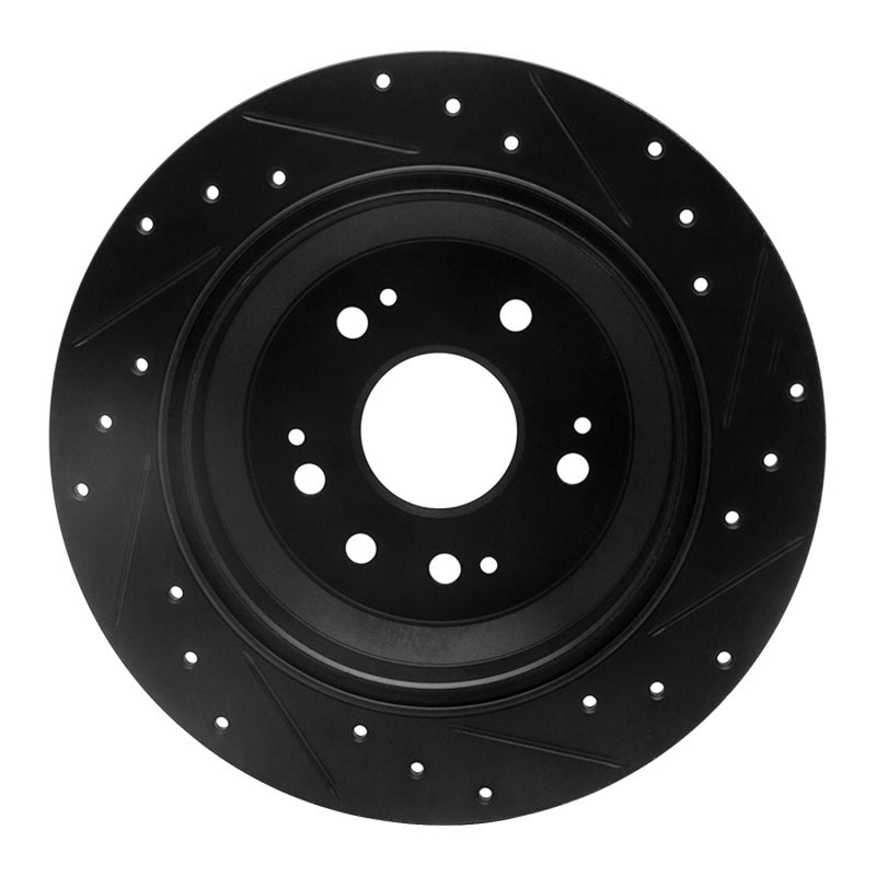 R1 Concepts Honda Crosstour 2010 - 2015 Rear Left Drilled & Slotted Black Brake Rotor (Part rncECB - 59033L) | rncECB - 59033L - JDMuscleSPK975921