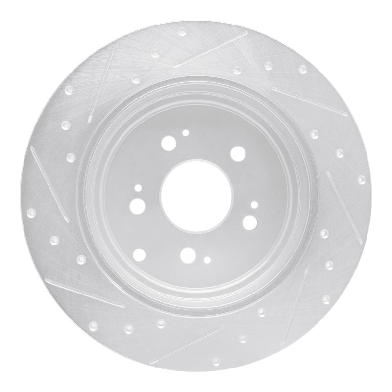 R1 Concepts Honda Ridgeline Rear Right Drilled & Slotted Silver Brake Rotor (Part rncEDZ - 59052R) | rncEDZ - 59052R - JDMuscleSPK986479