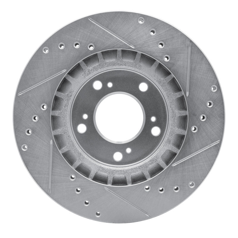 R1 Concepts Honda S2000 Front Left Drilled & Slotted Silver Brake Rotor (Part rncEDZ - 59027L) | rncEDZ - 59027L - JDMuscleSPK977277