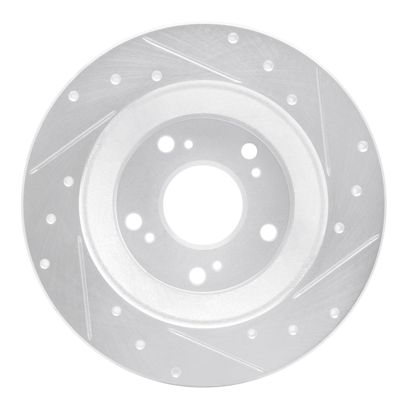 R1 Concepts Honda S2000 Rear Left Drilled & Slotted Silver Brake Rotor (Part rncEDZ - 59028L) | rncEDZ - 59028L - JDMuscleSPK977279