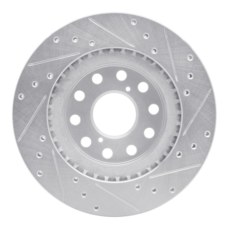 R1 Concepts Rear Left Drilled & Slotted Silver Brake Rotor for 1992 - 1995 Toyota MR2 | rncEDZ - 76058L - JDMuscleSPK987541