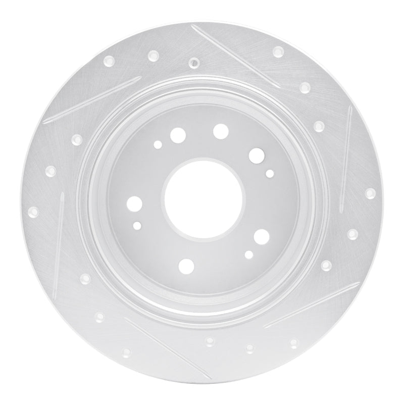 R1 Concepts Rear Left Drilled & Slotted Silver Brake Rotor for 2002 - 2004 Honda CR - V | rncEDZ - 59046L - JDMuscleSPK986471