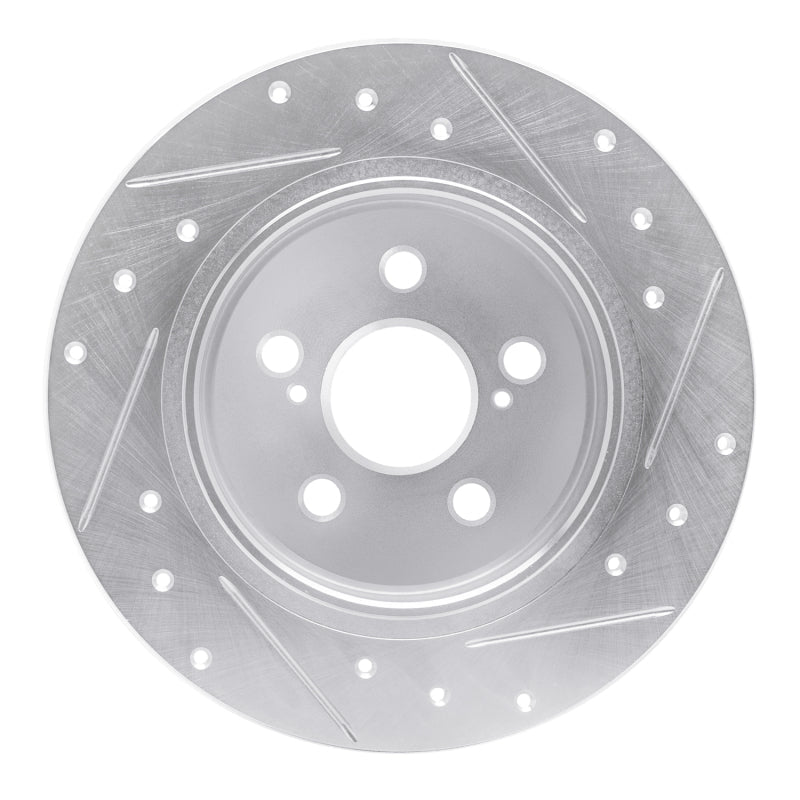R1 Concepts Rear Left Drilled & Slotted Silver Brake Rotor for 2009 - 2015 Toyota Corolla (Mexico) – Part No. RNCEDZ - 92043L | rncEDZ - 92043L - JDMuscleSPK987930