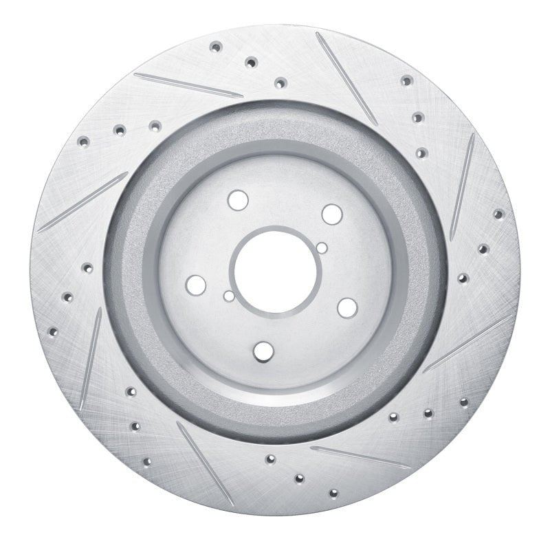 R1 Concepts Rear Left Drilled & Slotted Silver Brake Rotor for Subaru Ascent (2019 - 2025) - Part rncEDZ - 13044L | rncEDZ - 13044L - JDMuscleSPK984484