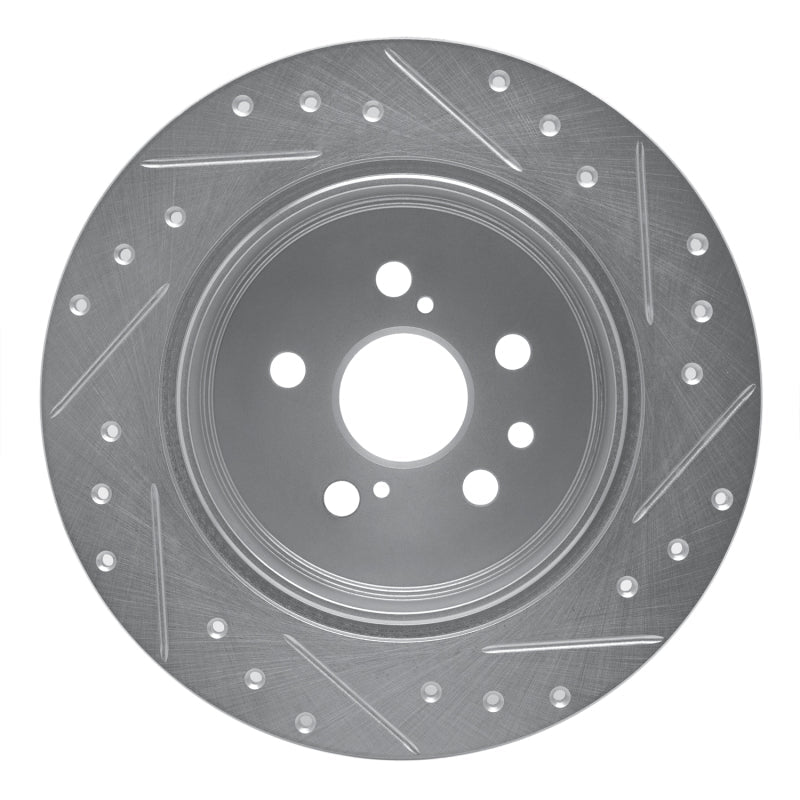 R1 Concepts Rear Left Drilled & Slotted Silver Brake Rotor for Toyota Celica 1990 - 1993 | rncEDZ - 76046L - JDMuscleSPK987531