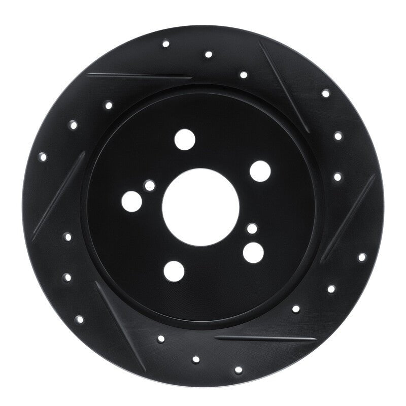 R1 Concepts Rear Right Drilled & Slotted Black Brake Rotor for 2009 - 2015 Toyota Corolla (Mexico) – R1ECB - 92043R | rncECB - 92043R - JDMuscleSPK983937
