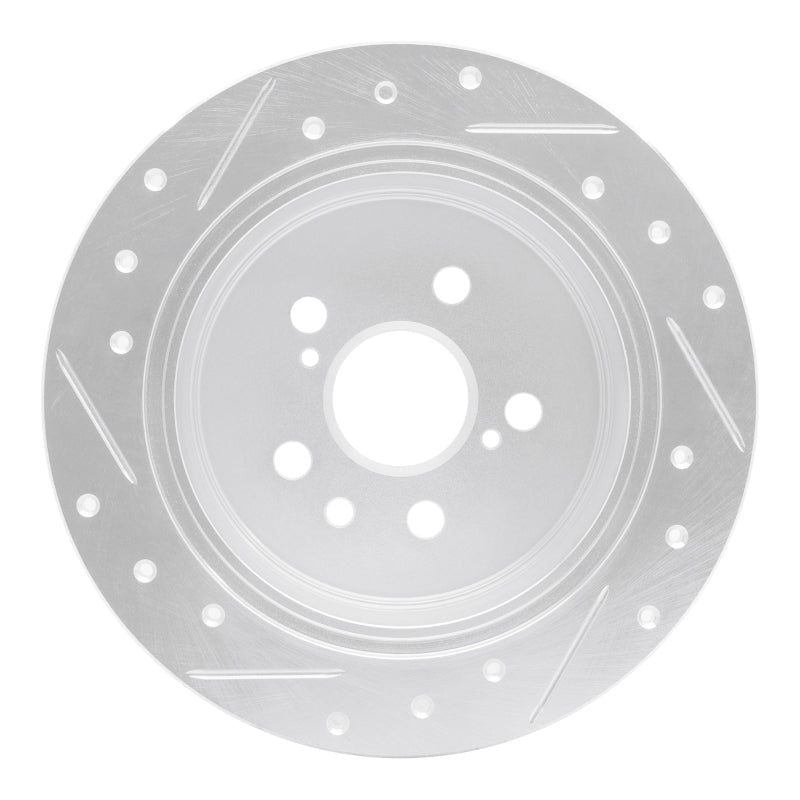 R1 Concepts Rear Right Drilled & Slotted Silver Brake Rotor for 1988 - 1991 Toyota Camry | rncEDZ - 76038R - JDMuscleSPK987518