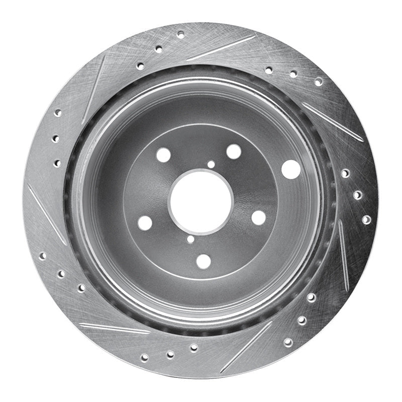 R1 Concepts Rear Right Drilled & Slotted Silver Brake Rotor for Subaru B9 Tribeca (2006 - 2014) | rncEDZ - 13036R - JDMuscleSPK984471