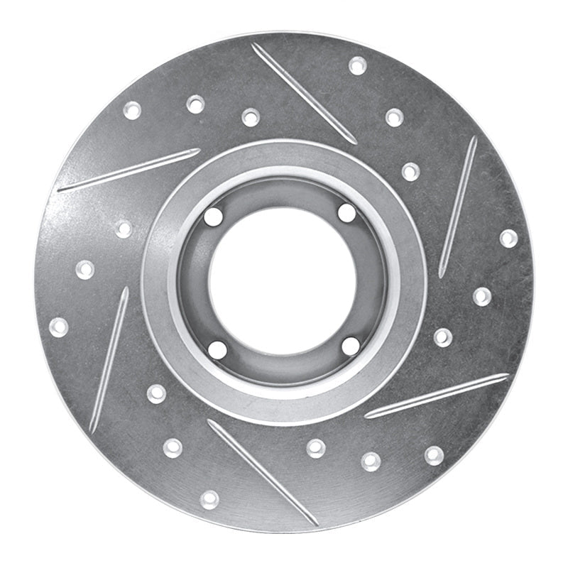 R1 Concepts Subaru 80 - 83 Front Left Drilled & Slotted Silver Brake Rotor – Standard Replacement Part | rncEDZ - 13030L - JDMuscleSPK984464
