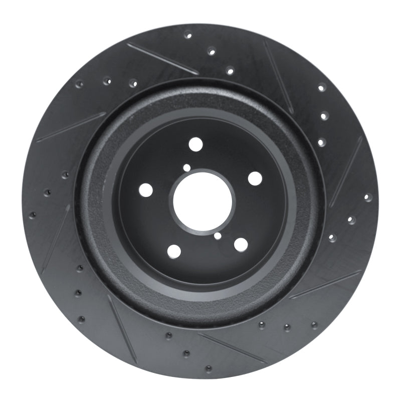 R1 Concepts Subaru Ascent Rear Left Drilled & Slotted Black Brake Rotor (Part rncECB - 13044L) | rncECB - 13044L - JDMuscleSPK973672