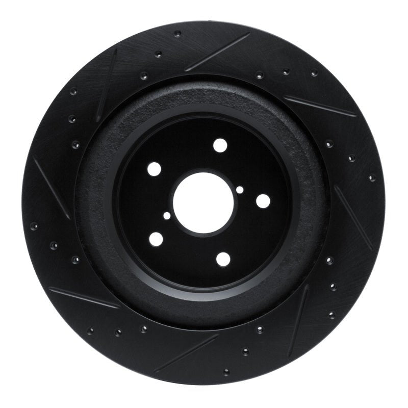 R1 Concepts Subaru Ascent Rear Right Drilled & Slotted Black Brake Rotor (Part rncECB - 13044R) | rncECB - 13044R - JDMuscleSPK973673