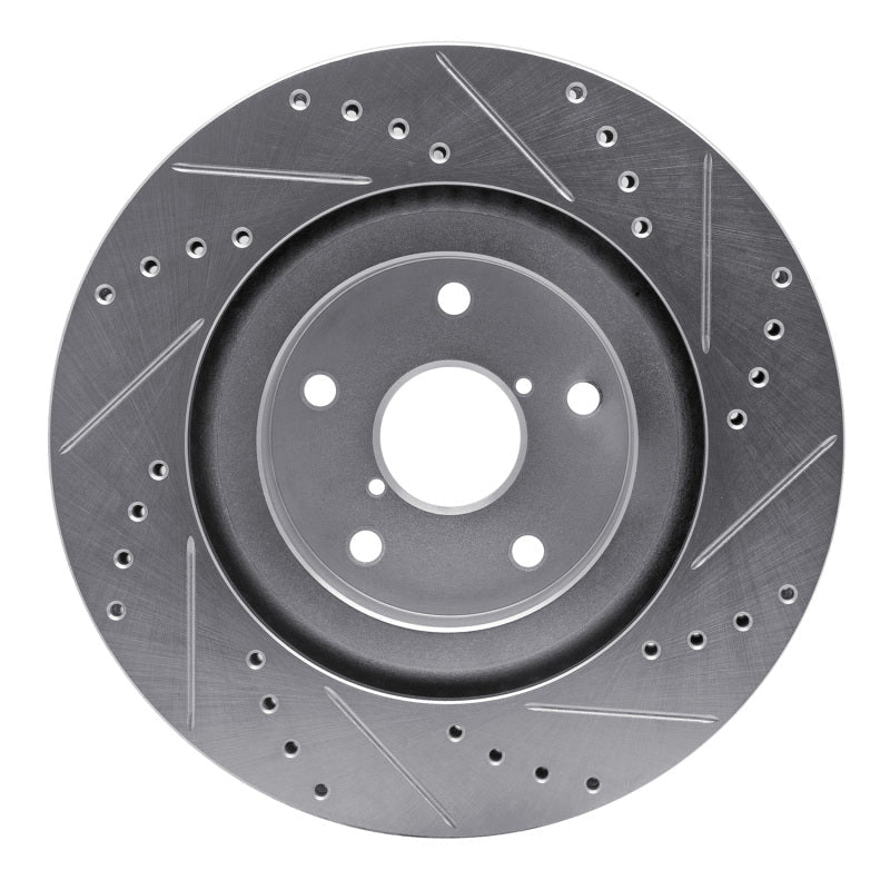 R1 Concepts Subaru Forester Front Left Drilled & Slotted Silver Brake Rotor (Part Number: RNCEDZ - 13045L) | rncEDZ - 13045L - JDMuscleSPK984486