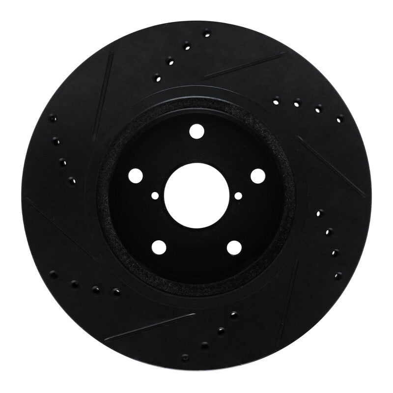 R1 Concepts Subaru Forester Front Right Drilled & Slotted Black Brake Rotor - Part Number RNC - ECB - 13048R | rncECB - 13048R - JDMuscleSPK973681