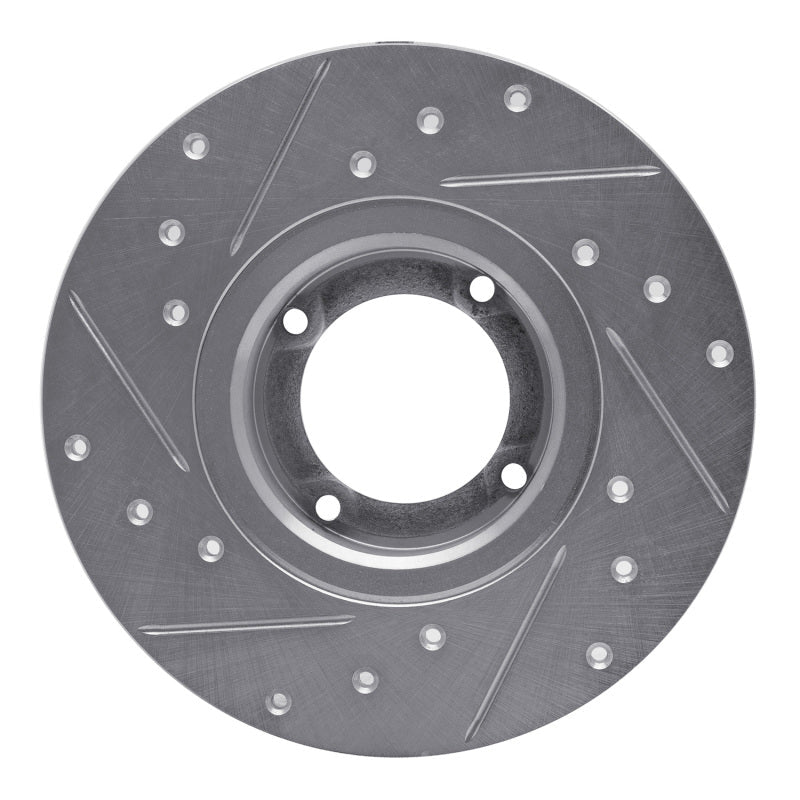 R1 Concepts Subaru GL Front Right Drilled & Slotted Brake Rotor - Silver Finish | rncEDZ - 13030R - JDMuscleSPK984465