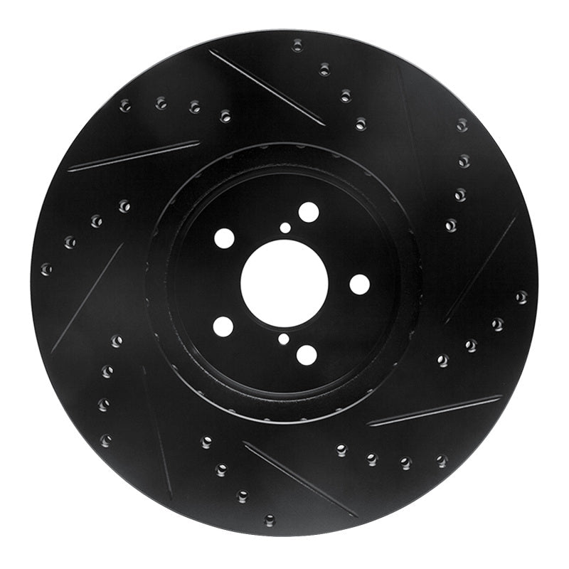 R1 Concepts Subaru Outback Front Left Drilled & Slotted Black Brake Rotor (Part rncECB - 13018L) | rncECB - 13018L - JDMuscleSPK973622