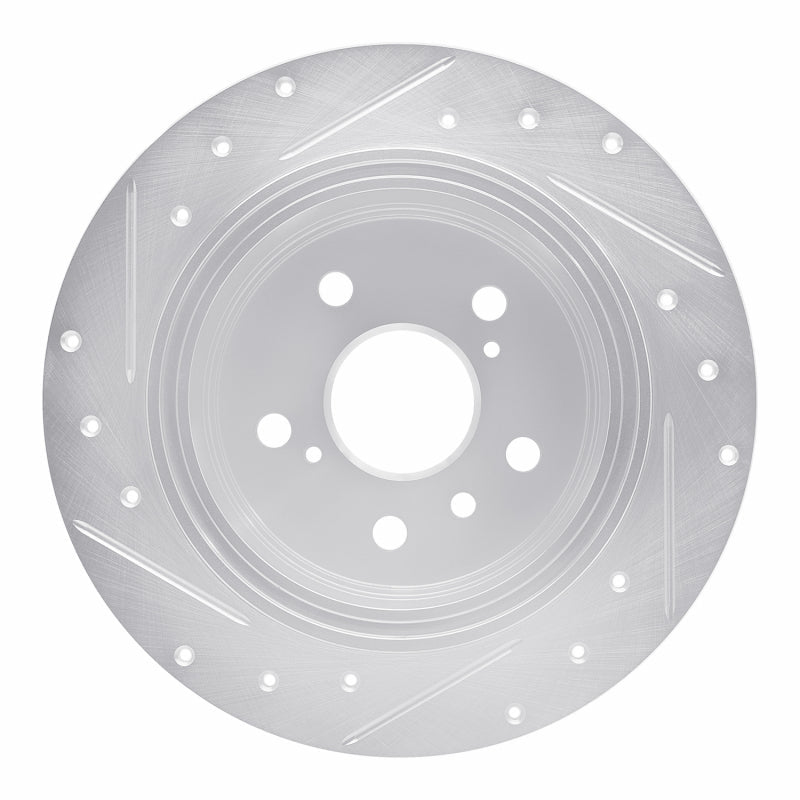 R1 Concepts Toyota Avalon Rear Right Drilled & Slotted Silver Brake Rotor (Part rncEDZ - 76065R) | rncEDZ - 76065R - JDMuscleSPK987554