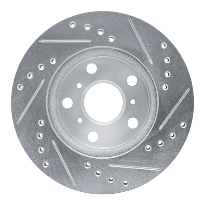 R1 Concepts Toyota Camry Front Left Drilled & Slotted Silver Brake Rotor (1983 - 1986) | rncEDZ - 76016L - JDMuscleSPK987479