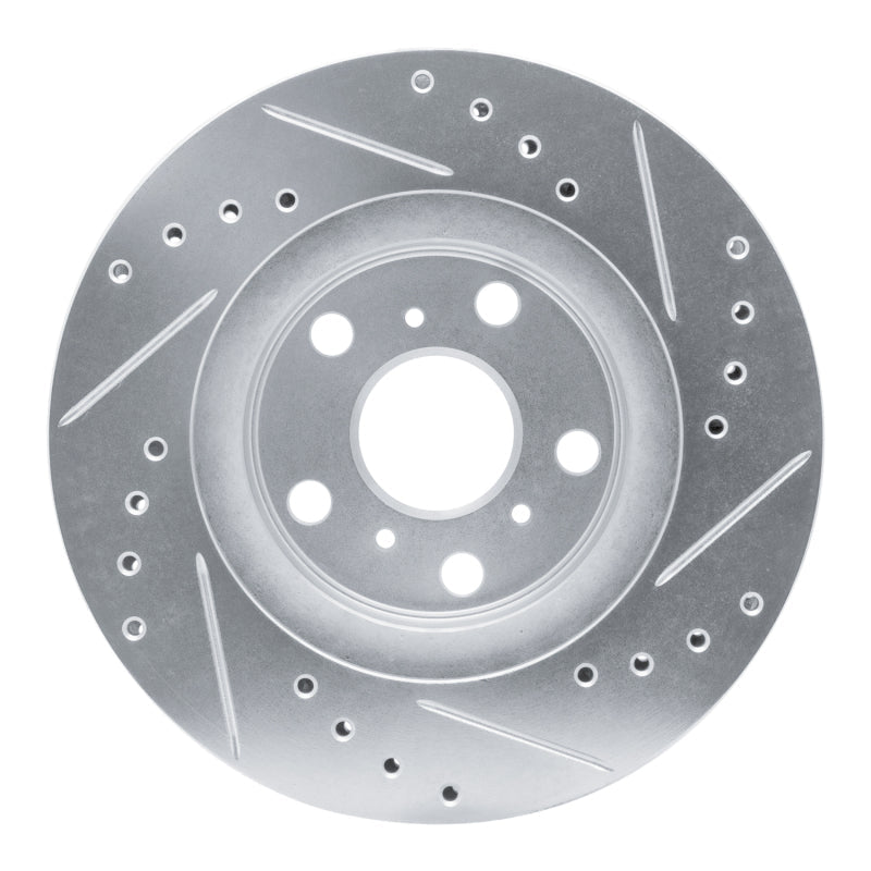 R1 Concepts Toyota Celica 1986 - 1989 Front Left Drilled & Slotted Silver Brake Rotor | rncEDZ - 76027L - JDMuscleSPK987497