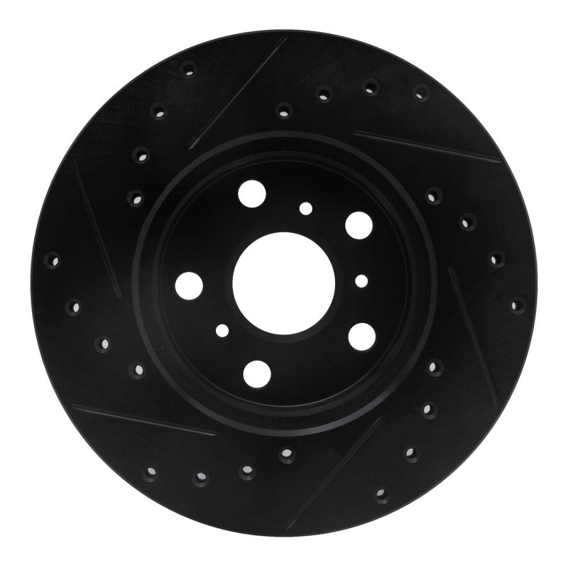 R1 Concepts Toyota Celica 1988 - 1993 Front Right Drilled & Slotted Black Brake Rotor | rncECB - 76041R - JDMuscleSPK983690