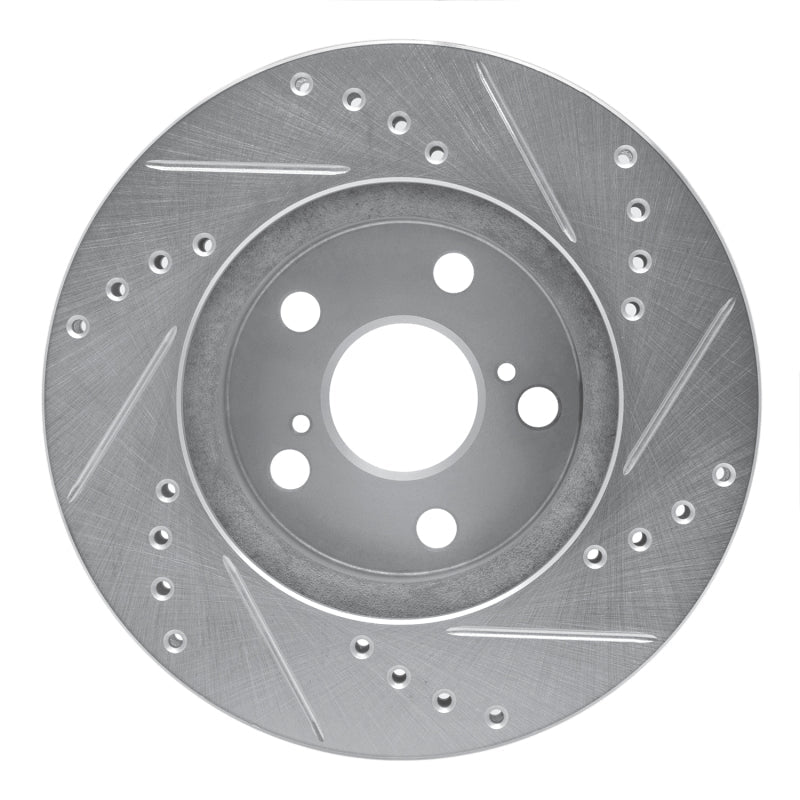 R1 Concepts Toyota Celica 1994 - 2000 Front Left Drilled & Slotted Silver Brake Rotor | rncEDZ - 76067L - JDMuscleSPK987557