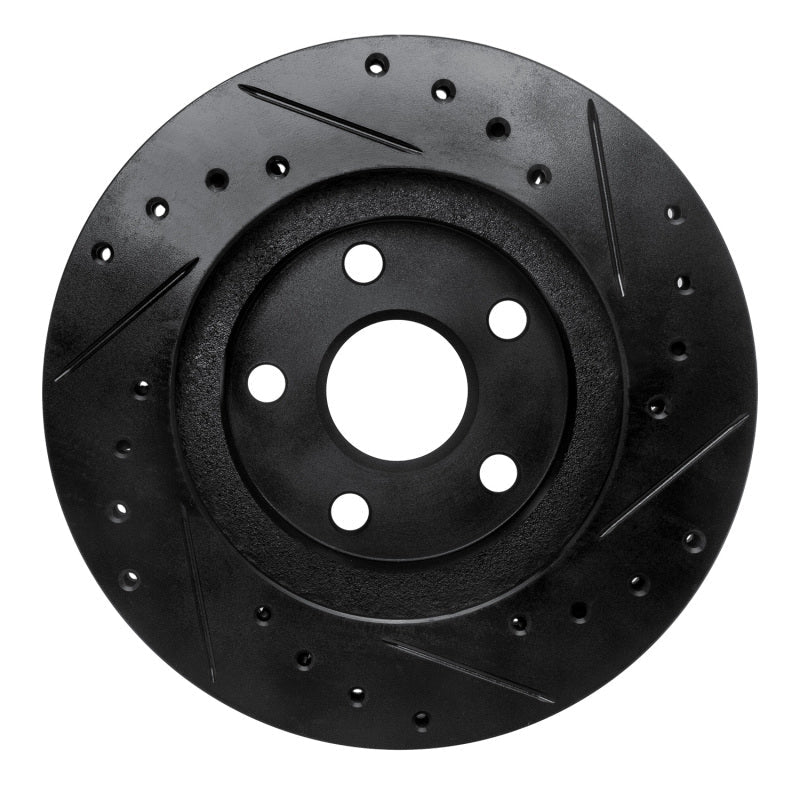 R1 Concepts Toyota Celica Front Left Drilled & Slotted Brake Rotor - Black | rncECB - 76027L - JDMuscleSPK983677
