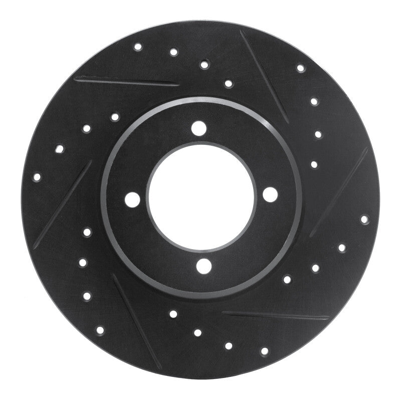 R1 Concepts Toyota Corona 1972 - 1982 Front Right Drilled & Slotted Black Brake Rotor | rncECB - 76009R - JDMuscleSPK983650