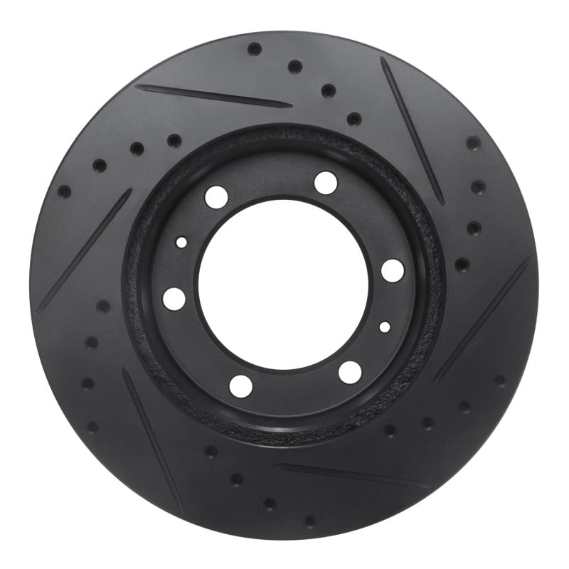 R1 Concepts Toyota Hilux Front Left Drilled & Slotted Black Brake Rotor (Part Number: RNC - ECB - 92069L) | rncECB - 92069L - JDMuscleSPK983982