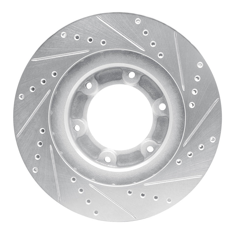 R1 Concepts Toyota Land Cruiser Front Left Drilled & Slotted Silver Brake Rotor (Part rncEDZ - 76110L) | rncEDZ - 76110L - JDMuscleSPK987617