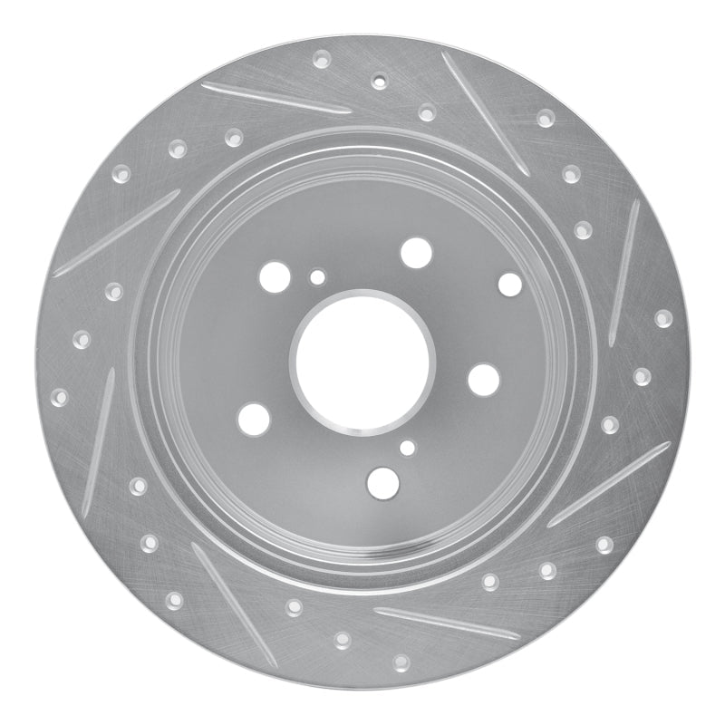 R1 Concepts Toyota Mirai Rear Left Drilled & Slotted Silver Brake Rotor - Part RNCEDZ - 76089L | rncEDZ - 76089L - JDMuscleSPK987579