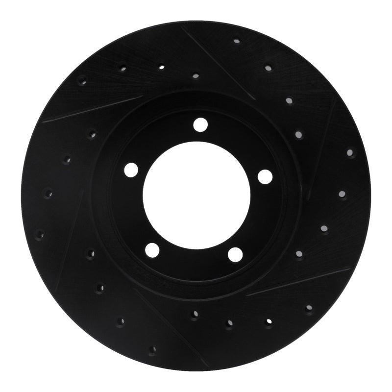 R1 Concepts Toyota Pickup Front Left Drilled & Slotted Black Brake Rotor (Part rncECB - 76094L) | rncECB - 76094L - JDMuscleSPK983707