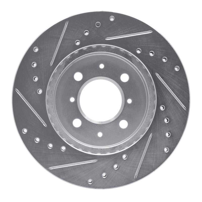 R1 Concepts Toyota Van Front Right Drilled & Slotted Brake Rotor (1984 - 1985) - Silver Finish | rncEDZ - 76097R - JDMuscleSPK987594
