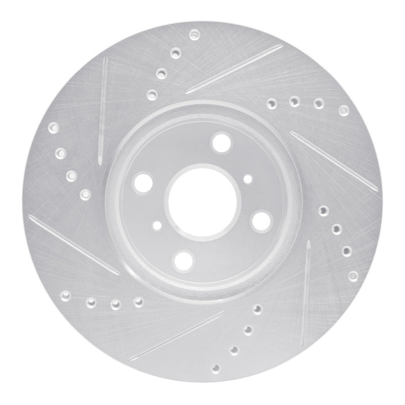 R1 Concepts Toyota Yaris Front Right Drilled & Slotted Brake Rotor (2012 - 2018) - Silver | rncEDZ - 76088R - JDMuscleSPK987578
