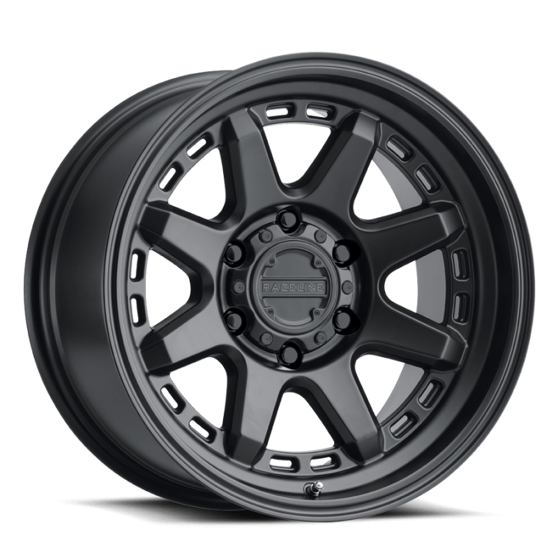 Raceline 947B Scout 17x8in / 5x114.3 BP / 35mm Offset / 72.62mm Bore - Satin Black Wheel - JDMuscleSPK592154