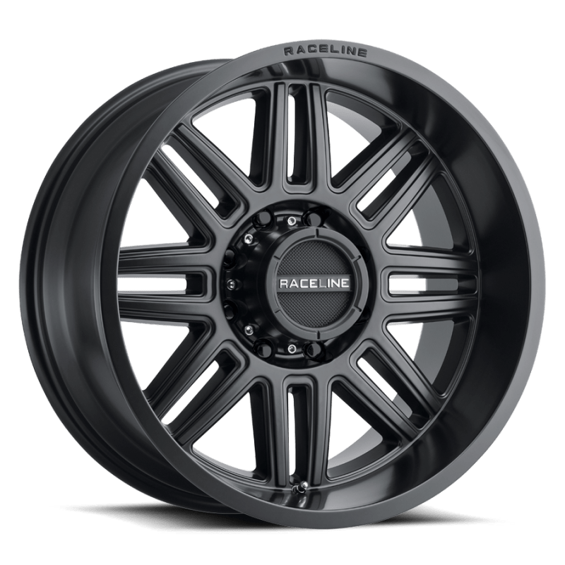 Raceline 948B Split 16x8in / 5x114.3 BP / 0mm Offset / 78.1mm Bore - Satin Black Wheel - JDMuscleSPK592238