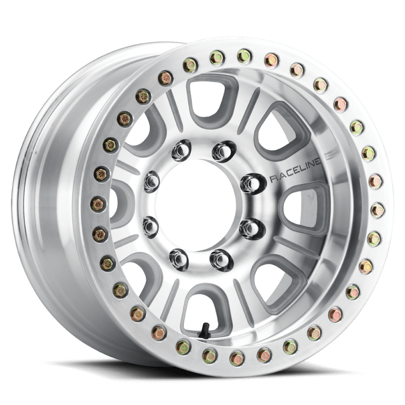 Raceline RT233 Monster 17x9.5in / 5x114.3 BP / - 32mm Offset / 83.82mm Bore - Machined Beadlock Wheel - JDMuscleSPK592969